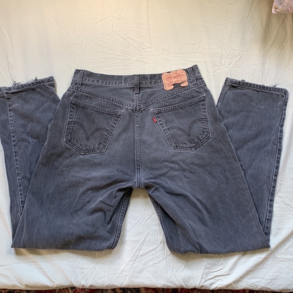 Mens Levi’s 560 comfort fit vintage distressed jeans 34/36 black - Picture 2 of 8